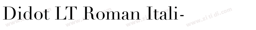Didot LT Roman Itali字体转换